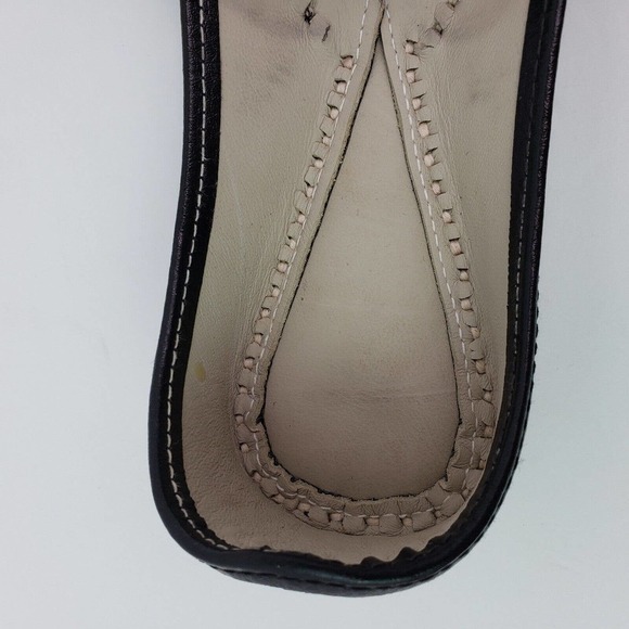 Step n Style Zari Khussa Mens Size 7 Black Leather Handmade Loafer Shoes
